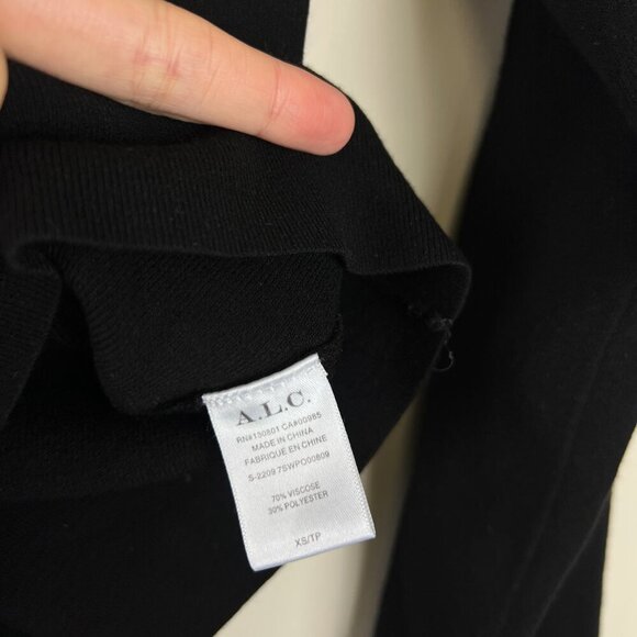 A.L.C. Black Edith Asymmetrical Cutout Turtleneck Pullover Sweater - Picture 5 of 6